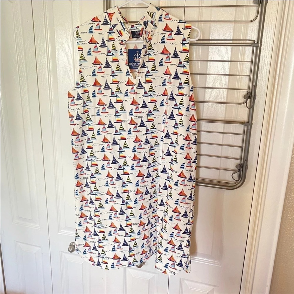 Sailor-Sailor  "yacht club shift" dress sz xl